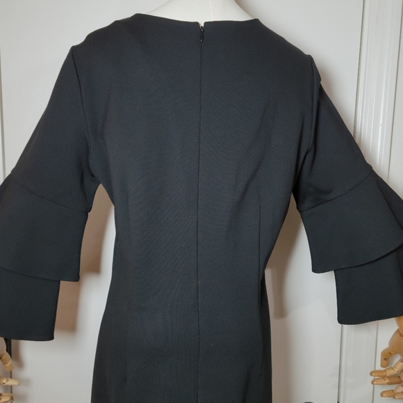 J.McLaughlin Letty Bell Sleeve Black Dress - Size Large - Picture 7 of 9